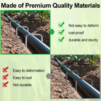 Oligei 100 Pack Garden Stakes, U-Shaped Tent Stakes, Galvanized Landscape Staples, Ground Stakes, for Landscaping Securing Weed Barrier Fabric, Irrigation Tubing, Holding Fence, Tarpaulin