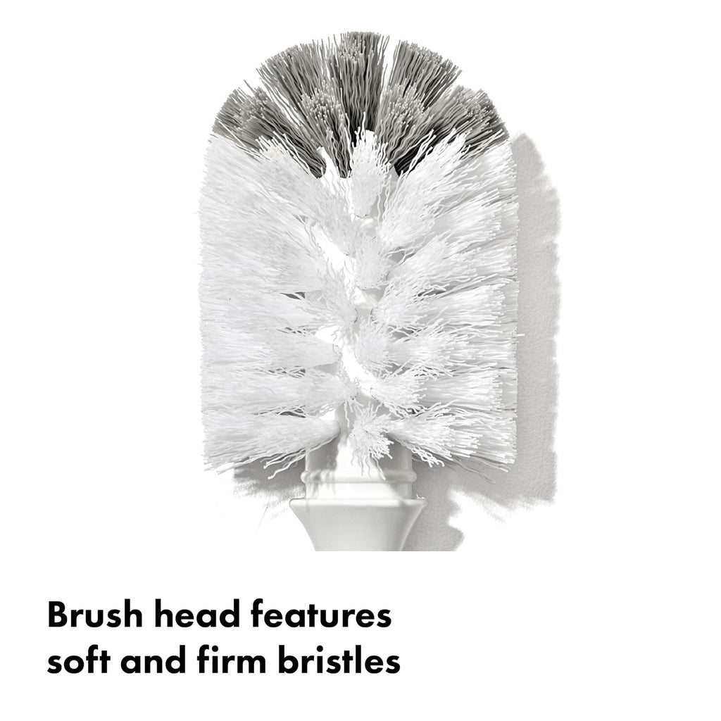 OXO Tot Baby Bottle Brush with Nipple Cleaner and Stand, Gray 2-Pack
