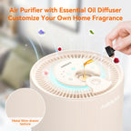 AIRROMI Air Purifier for Bedroom with A2001 Creamy Beige
