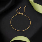 Yowivon Gold Plated Bracelet Dainty Cute Adjustable Slider Chain Bracelet