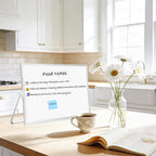 AMUSIGHT Double-Sided Magnetic White Board with Stand, 16" x 12"
