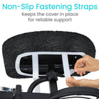 Vive Mobility Knee Scooter Pad Cover - Soft Plush Adult Sheepskin Memory Foam Cushion, Walker Accessory for Knee Roller, Padded Accessories Leg Cart Improves Comfort with Injury, Universal Fit (Black)