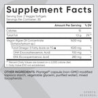 Sports Research Vegan Omega-3 Fish Oil Alternative from Algae Oil - Highest Levels of Vegan DHA & EPA Fatty Acids | Non-GMO Tested & Vegan Certified - 60 Veggie Softgels (Carrageenan Free)