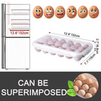 XBY-US 2 Pack Covered Egg Holders For Refrigerator, Plastic Storage Container/ Deviled Egg Tray Carrier with Lid Fits 18X2 Eggs(36 Eggs)