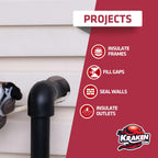 Kraken Bond Gaps & Cracks Expanding Foam Sealant - (24x12oz) High Expansion Polyurethane Spray Foam for Window & Door, Straw Use Waterproof High Yield Gap Filler - 24 Pack