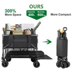 Double Decker Wagon 600lb Capacity & 400L Collapsible Sports Wagon