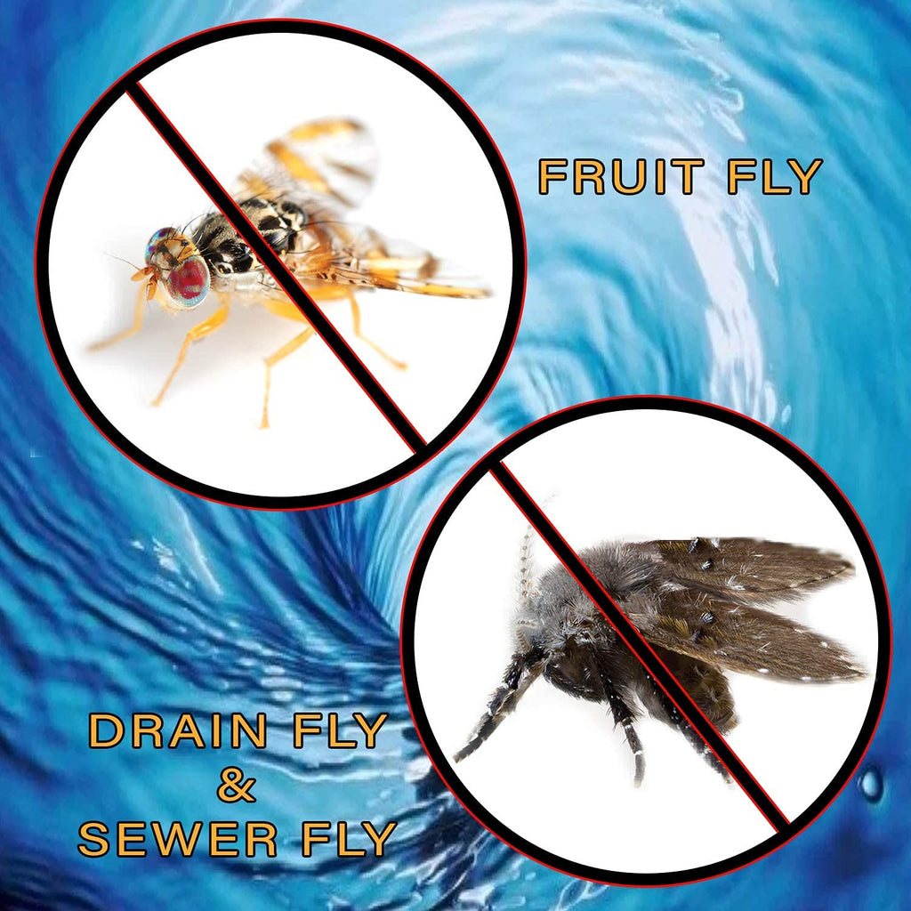 Fruit Fly & Drain Fly Killer - Simple Commercial Drain Gel Treatment - Eliminates Gross Fruit Flies, Drain Flies, Sewer Flies & Gnat Infestations From Any Drain. Fast & Easy - (128 Oz, Case of 4)