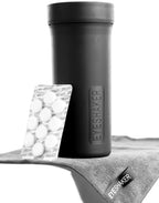 Eyeshaker Set - Patented Glasses Cleaning Device - Bifocals Cleaner with Microfiber Cleaning Cloth - Innovative Eyeglasses Washing Tool for Lenses and Frames - Like at The Optician