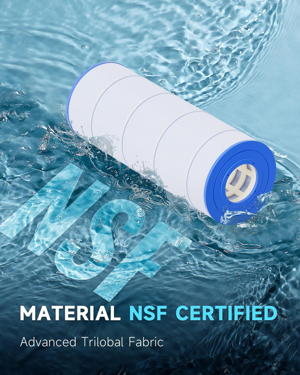 AQUALTRA Pool Filter Cartridge Compatible with C1200, PA120, CX1200RE, C-8412, FC-1293, 120 sq. ft., 23 1/4" x 8 15/16" 2 Pack