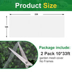 NONMON Garden Netting, 2 Pack 10x33FT Ultra Fine Mesh Insect Netting