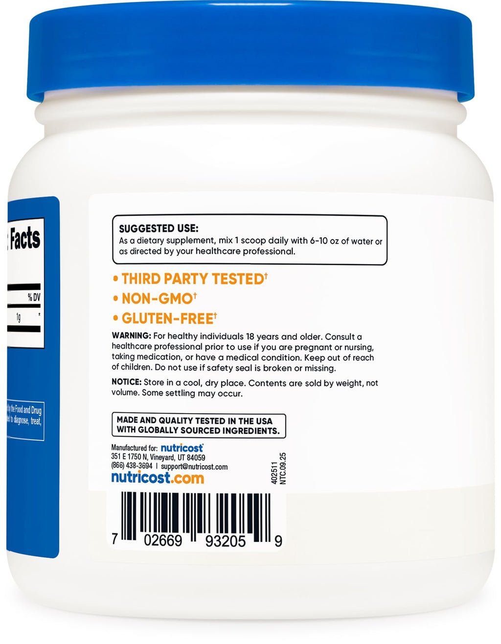 Nutricost Betaine HCl Powder 500 Grams - Gluten Free, Non-GMO