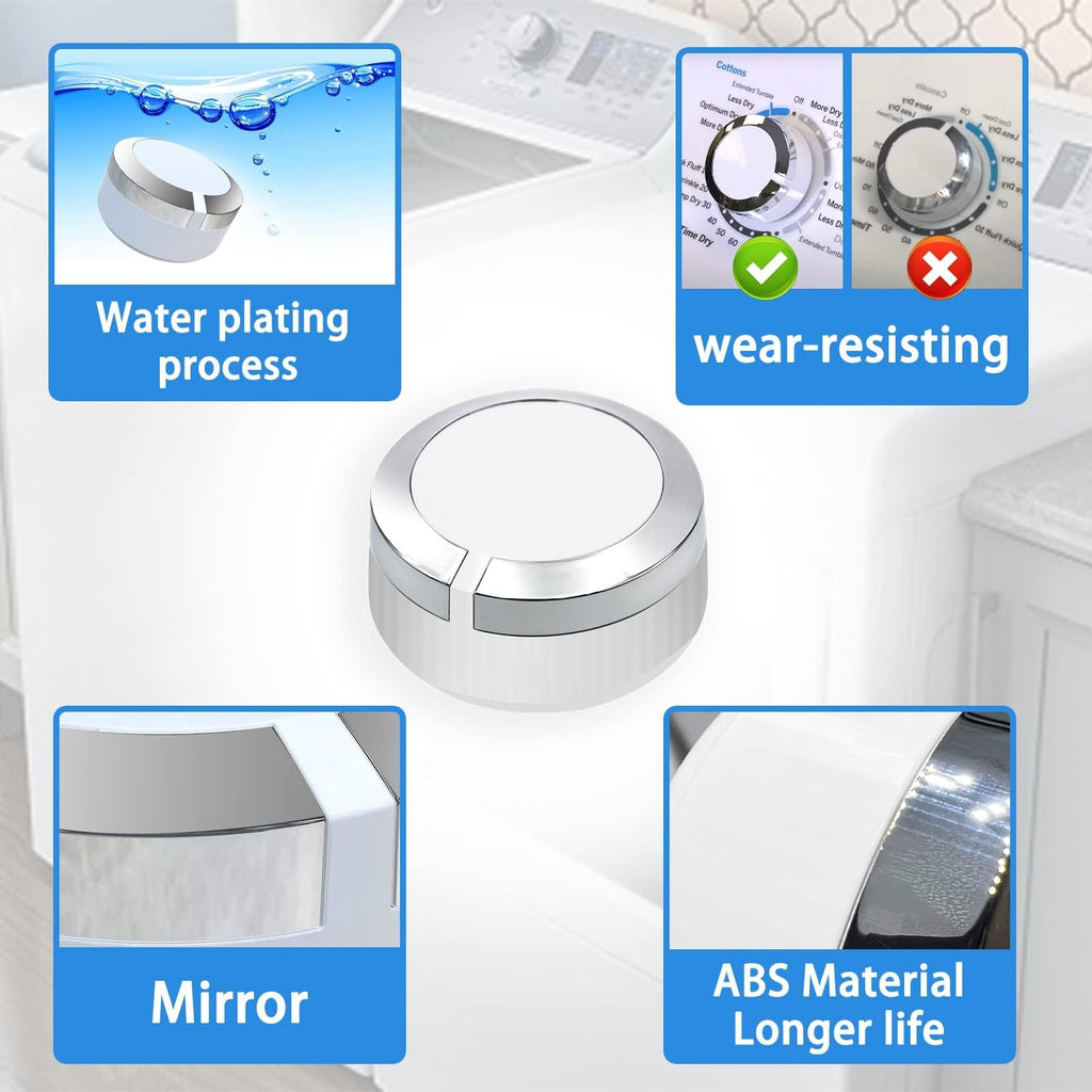 HPUY WE01X24552 Dryer Timer Control Knob Replacement Compatible with GE General Electric Dryer Knob Replacement Models GTD33EASK0WW GTD42EASJ2WW GTD45EASJ2WS GTD42EASJ0WW GTD42GASJ2WW 2PCS