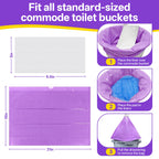 Commode Liners with Absorbent Pads,60 Commode Bags+60 Powerful Absorbent Pads,Scented Portable Toilet Bags Potty Chair Liners Fits All Bedside Potty Chair,Bedpan,Bucket,Leak-Proof &Odor-Free,No Mess