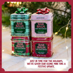 Bag Balm Mini Tin Gift Set – Bundle of 4 Limited Edition Tins (Red Star, Pink Star, Green Plaid, Red Plaid) – Multi-Use Moisturizing Balm for Dry Skin, Lips, Hands and Winter Hydration