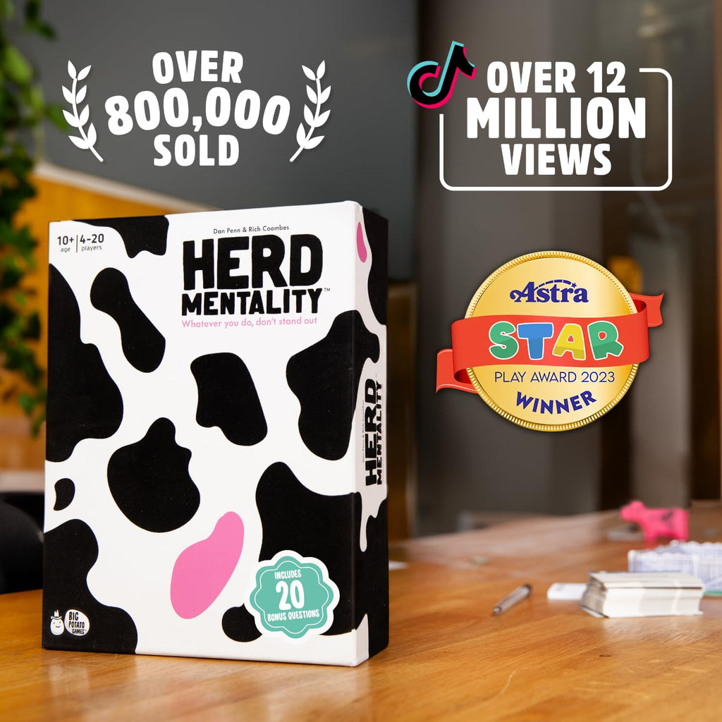 Herd Mentality Board Game: Funny Family Party for Game Night, 4-20 Players