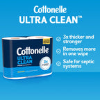 Cottonelle Ultra Clean Toilet Paper, 32 Family Mega Rolls=176 Regular Rolls