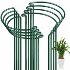 FEED GARDEN 8 Pack Peony Cages and Supports, Plant Support Stakes for Outdoor & Indoor Plants, 10" W x 16" H Half Round Garden Plant Support Rings for Peonies, Hydrangeas, Roses, Dahlias