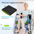 HAVARGO Washable Wheelchair Seat Cushions–Easy Maintenance Wheelchair Cushion That Reduces Caregiver Workload–Patented Anti-Sag Design with Anti-Slip Cover for Improved Comfort on Lower Back& Tailbone