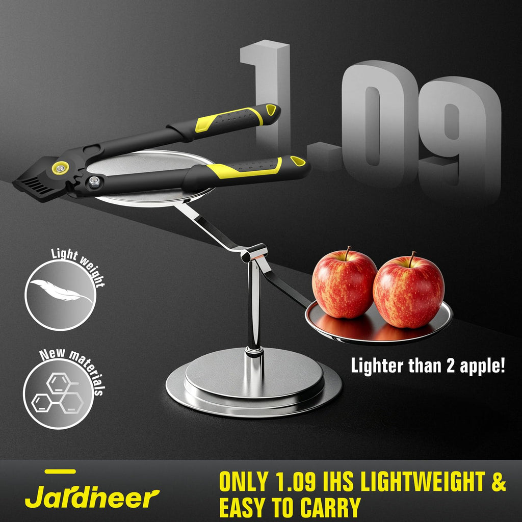 Jardineer 16.5" Garden Loppers, Effortless Pruning Shears with Gear Assist and Pull-Tested Reinforced Handles, Lightweight Hand Lopper for Yard, Shrub & Small Tree Trimming, Cuts up to 1.2" Branches