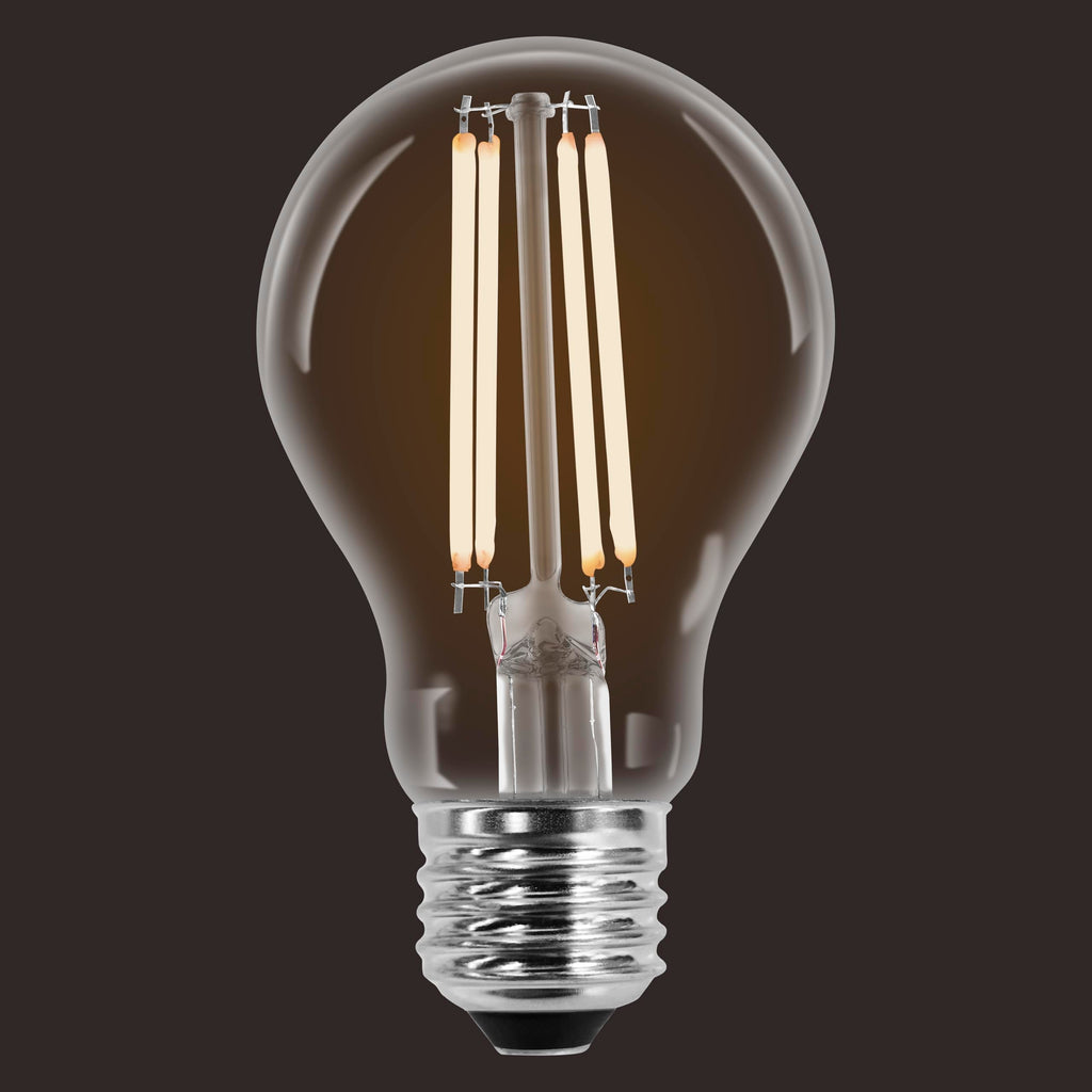 Sylvania A19 Clear LED White Filament Bulb, 6.5W, Dimmable, 800 LMS, Medium Base, 2700K, Soft White - 2 Pack (42170)