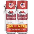 Kraken Bond Gaps & Cracks Expanding Foam Sealant - (24x12oz) High Expansion Polyurethane Spray Foam for Window & Door, Straw Use Waterproof High Yield Gap Filler - 24 Pack