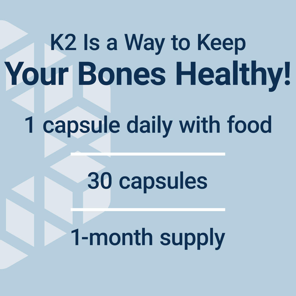 Life Extension Mega Vitamin K2 High Potency for Strong Bones, clinically studied 45 mg K2 dosage, promotes healthy bone density, gluten-free, non-GMO, 30 capsules