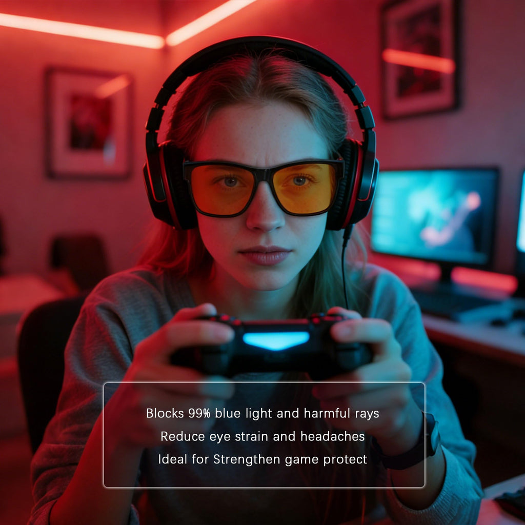 ANDWOOD Fit Over Blue Light Blocking Glasses for Women Men Fitover Computer TV Gaming AR Coatings Lens Improve Sleep Amber Orange