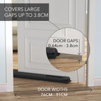 Everlasting Comfort Under Door Draft Excluder - Thicker 5cm Foam Strip Blocks 50% More Noise and Wind - Seal Bottom of Doors 76cm to 91cm - Double Sided Interior Door Draught Stopper, Blocker, Guard