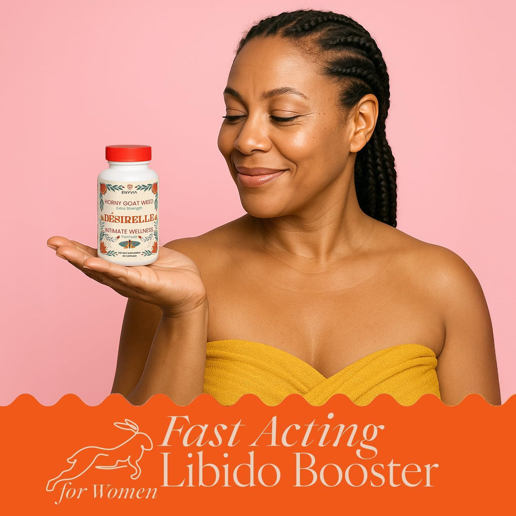 Enyvia Libido Booster for Women Fast Acting - Hormone Balance for Women with Hornygoatweed, Tribulus Terrestris and Maca Root, Enhancing Supplements for Couples 60ct, 30-Day Supply USA Tested