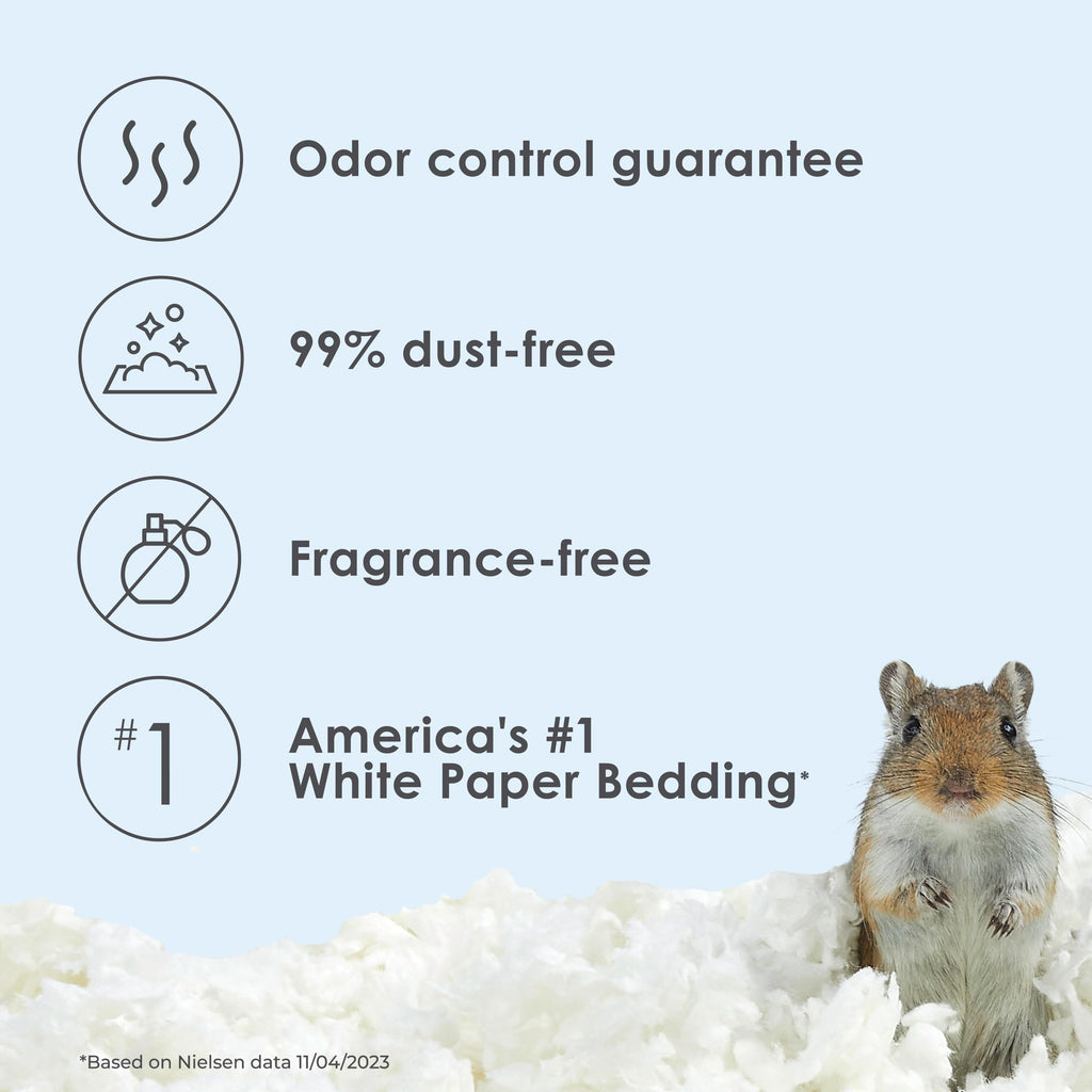 Kaytee Clean & Cozy Paper Bedding for Small Animals, White, 100 Liter