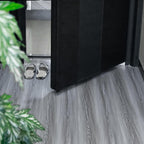 auxua Wood Grain Peel and Stick Floor Tiles – 11.8” Width, Full Roll Length of 394" – Versatile Design for Any Space, Grey Self Adhesive Vinyl Flooring, Waterproof and Non-Slip Features