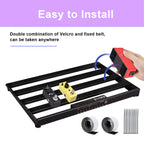 Guitar Pedal Board with Built-in Power Supply 24x1.9x12.5" 3.6LB Pedalboard, Aluminium Alloy Isolated Power Supply Power Pedal with Cable,Charger,40 * 1.2 Inch Self Adhesive Hook Loop Tape Cable Ties