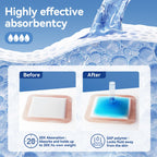 Niceful Silicone Super Absorbent Wound Dressing - 4"×8" Large Absorbant Bandages with Adhesive Borders, FSA HSA Eligible, Wound Care Dressings for Bed Sores Leg Ulcers