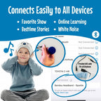 Bandou - Original Toddler & Kids Headphones - Bluetooth Wireless & Wired Headband - Comfortable Fit - Safe Volume Limited - Adjustable for Travel, Learning, and Sleep (Sparkle The Unicorn)