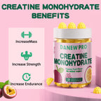 NSF Certified Creatine Gummy 5g - Creatine Monohydrate Gummies for Men & Women, Creatine Monohydrate for Muscle Strength, Muscle Builder, Energy Boost, Pre-Workout Supplement(120 Count)-Passion fruit