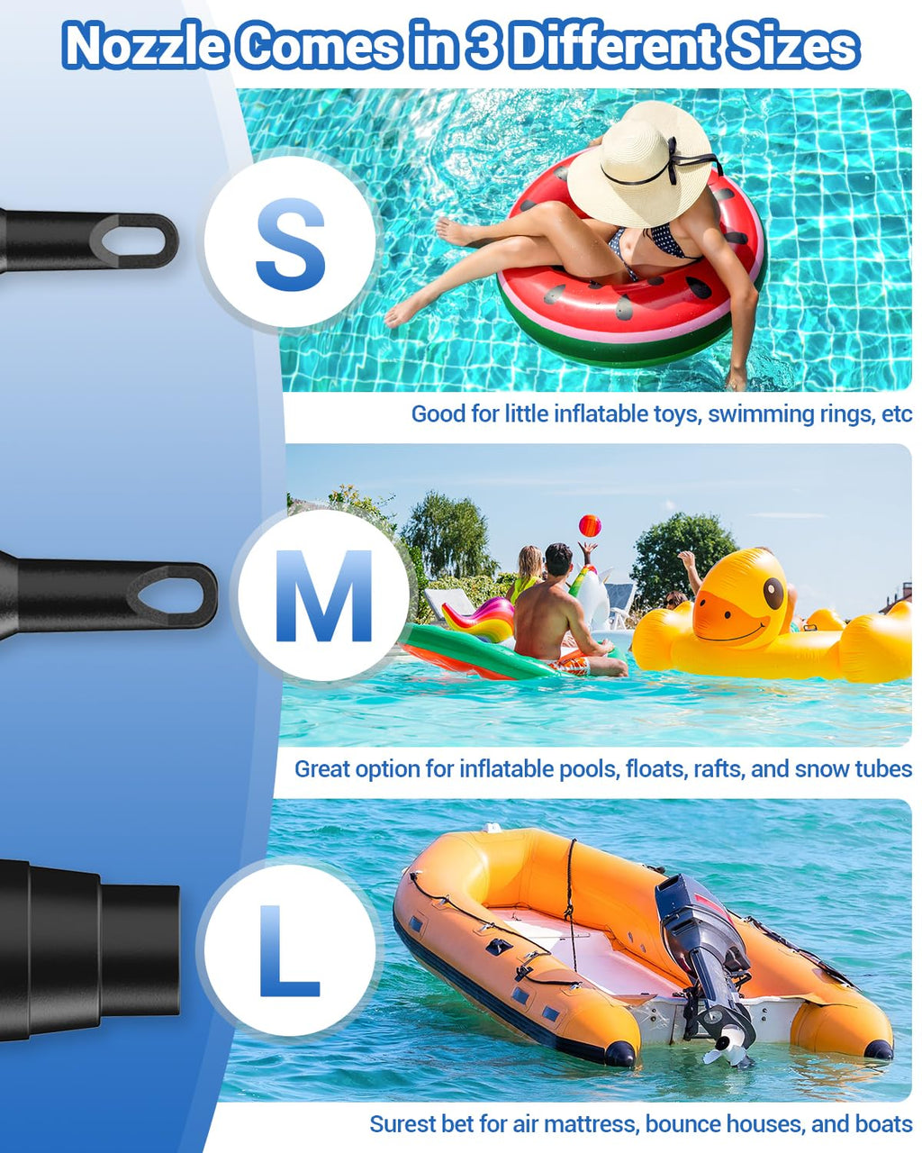 Dr.meter Air Pump for Inflatables, Rechargeable 4000mAh Battery Air Mattress Pump - Portable Quick-Fill Inflator Deflator for Outdoor Camping Inflatable Pool Float Boat Raft Yoga Ball Swim Ring Airbed