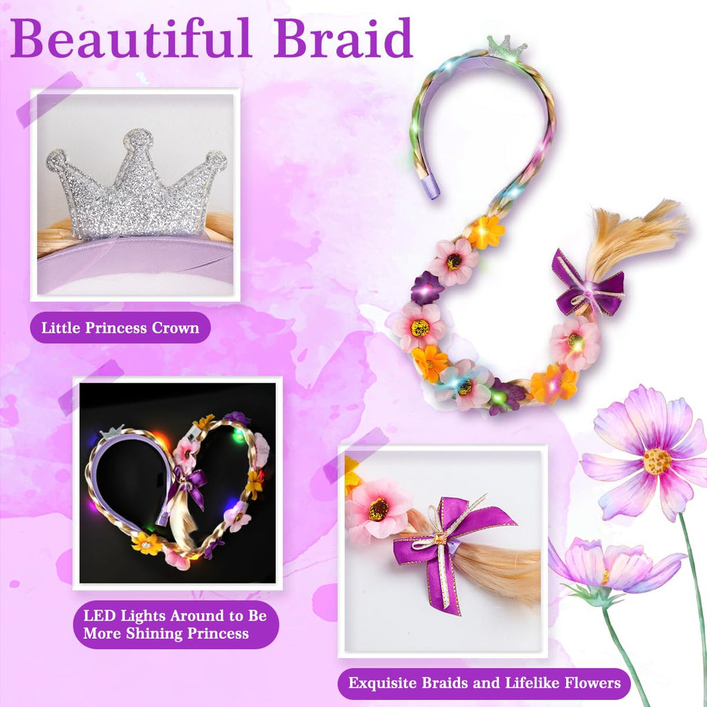 Meland Light Up Princess Dress for Girls, Dress Up Toy Gift Set(5-6 Years)