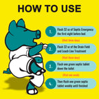 GREEN PIG Drain Field Cleaner, Septic Safe Drain Clog Remover, Treatment for Quickly Clearing Leach Field System Clogs, Back-Ups, and Foul Odors in Septic Tank Systems