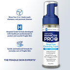 Welmedix HomeCare PRO No Rinse Body Wash Cleansing Foam, Easier Cleansing for Caregivers Managing Incontinence, Pressure ulcers, bedsores + use with Adult Wipes, Disposable washcloth (5oz)