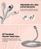 SunCleanse Filtered Shower Head with Handheld, 9-Spray Setting Detachable Showerhead with Filters, Shower Head for Hard Water - Filtered Chlorine, Improve Skin and Hair Texture, Chrome