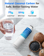Waterdrop WD-F27 Replacement for Samsung® Refrigerator Water Filter HAF-CIN/EXP, DA29-00020B, HAF-CIN, RF28HMEDBSR, RF263BEAESR, RS25J500DSR, RF263TEAESG, HDX FMS-2, DA97-08006A-1, 3 Pack