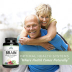 Optimal Health Systems Brain | Most Comprehensive Nootropic + Enzyme Delivery | 700 mg Scientific Neuroenhancment Blend | Boost Mood, Memory & Focus | 90 Capsules
