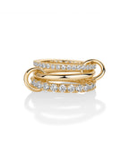 PAVOI 14K Gold Plated Statement Interlocking Ring for Women, Yellow Gold