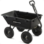 Gorilla Carts Poly Garden Dump Garden Cart with Easy to Assemble Steel Frame, Camping Wagon with Quick Release System, 1200 Pound Capacity, and 13 Inch Tires