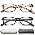 EYEURL Reading Glasses Womens Blue Light Blocking - 2 Pack Lightweight Computer Readers +1.5 Glare Blocking Ladies Eyeglass
