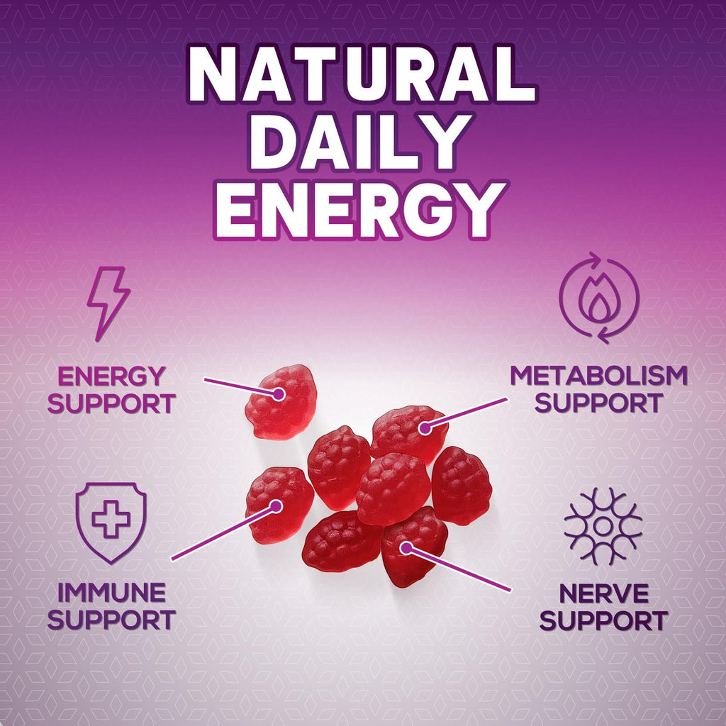 B12 Energy Gummies - 4500 mcg Per Serving Extra Strength Vitamin B12 Chewables - Dietary Supplement for Energy Metabolism & Immune Support - For Women, Men, & Kids - Natural, Berry Flavor - 120 Count