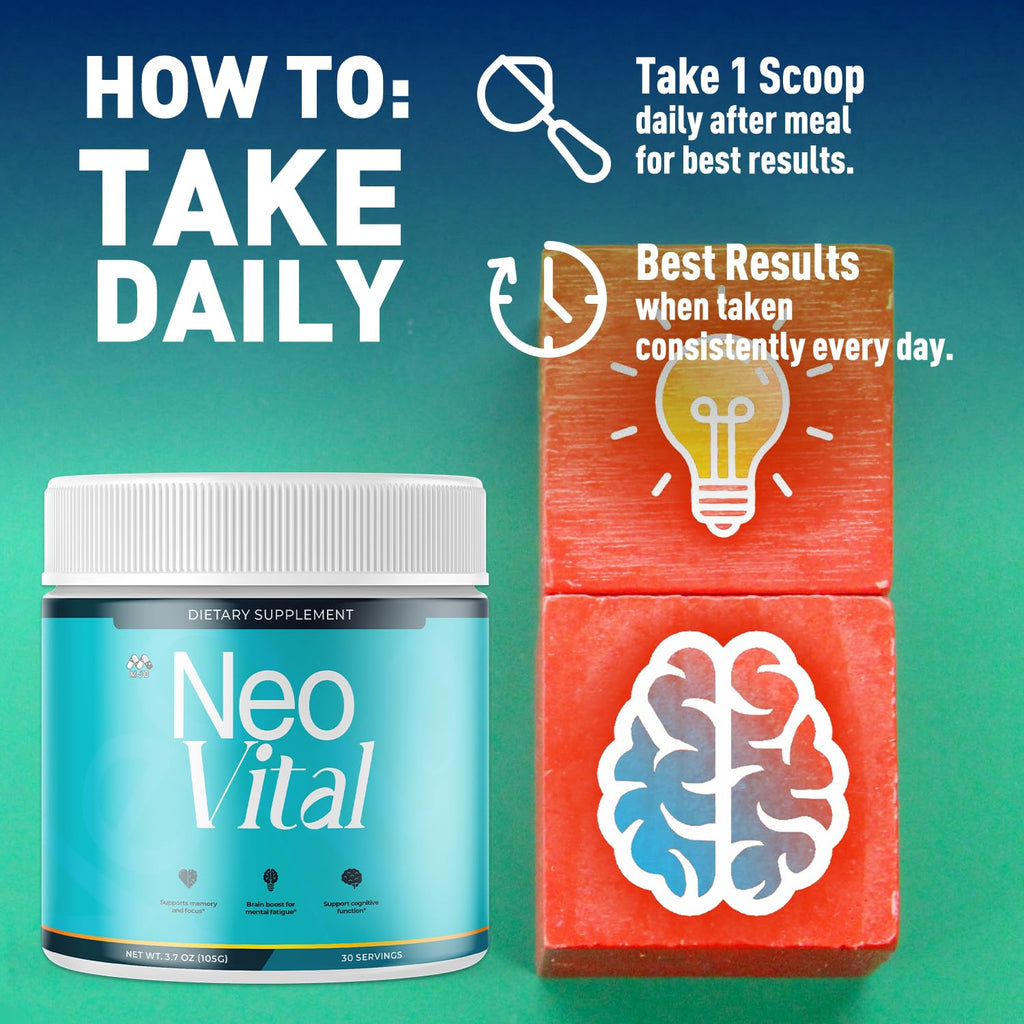(5 Pack) Neo Vital Powder, Official NeoVital Powder Mixture with All Natural Ingredients, Neo Vital Advanced Formula Health & Overall Wellness Support with Maximum Strength Multivitamin (150 Servings)