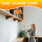 16Pcs Reusable Duster Refill Compatible with Swiffer Hand Duster +3FT Extended Handle +1 Handle, 360 Heavy Duty Duster Refills for Cleaning, Office, Ceiling Fan