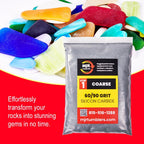 MJR Tumblers 60/90 Grit Silicon Carbide Rock Tumbler Grit, Extra Coarse Stage 1 Rock Polishing Grit, 4 lb Stone Polishing Compound for Rotary & Vibratory Tumblers, Lapidary Supply