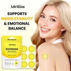 Adellina Dopamine Patches Extra Strength 60 Count: Mood Boost Patches for Daily Mental Wellness - Supports Dopamine & Serotonin Balance for Men Women, 2Months Pack